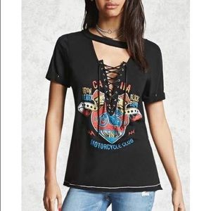 Lace Up Motorcycle Club Shirt